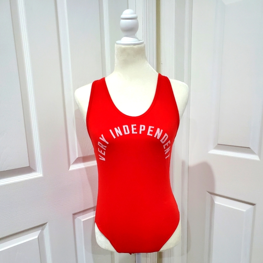 PINK Victoria Secret Red Bodysuit